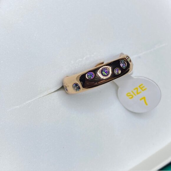 Rainbow Topaz Ring RBP6964 Another Lifetime Size 7 - Picture 2 of 5